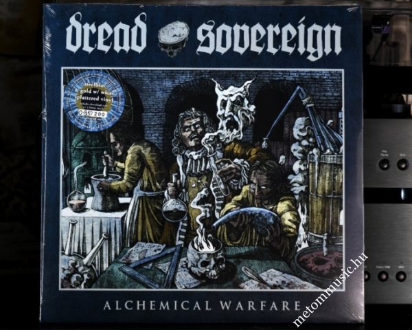 Dread Sovereign - Alchemical Warfare LP Steelblue Gold White Splattered Limited 200 Copies