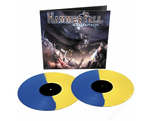 Hammerfall - Masterpieces 2LP Yellow Blue Bicoloured